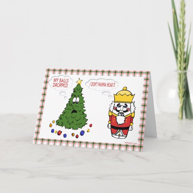 My Balls Dropped Christmas Card (Front)
