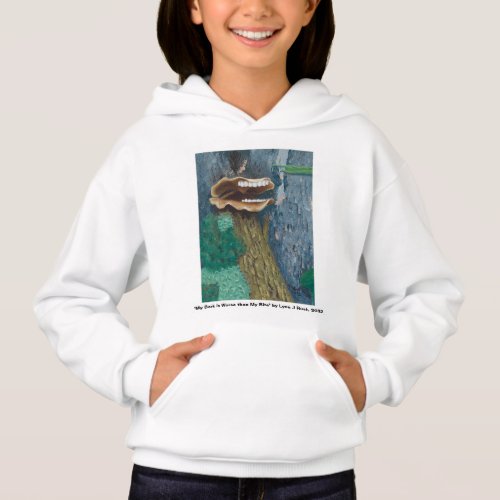 My Bark is Worse than My Bite kids art hoodie