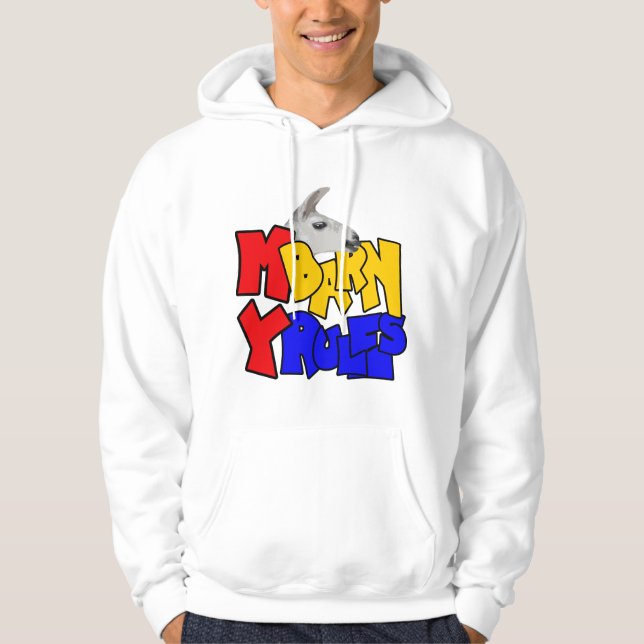 My Barn My Rules Llama Hoodie (Front)