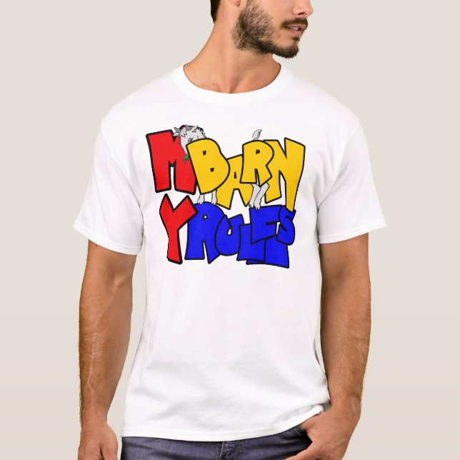 My Barn My Rules Shy Goat T-Shirt (Front)