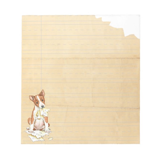 My Basenji Ate My Homework Notepad (Front)