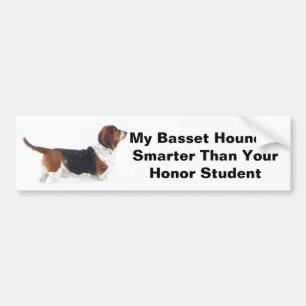 My Basset Hound is Smarter Bumper Sticker