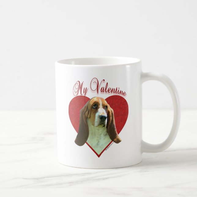 My Basset Hound Valentine Coffee Mug (Right)