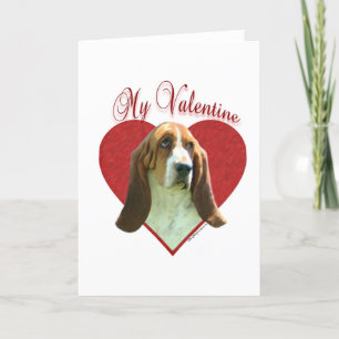 My Basset Hound Valentine Holiday Card