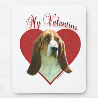 My Basset Hound Valentine Mouse Pad