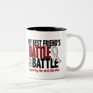 My Battle Too 1 Best Friend (SHE) BONE/LUNG CANCER Two-Tone Coffee Mug