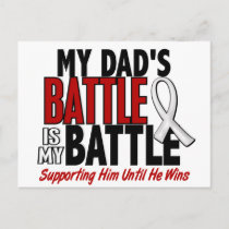 My Battle Too 1 Dad BONE / LUNG CANCER Postcard