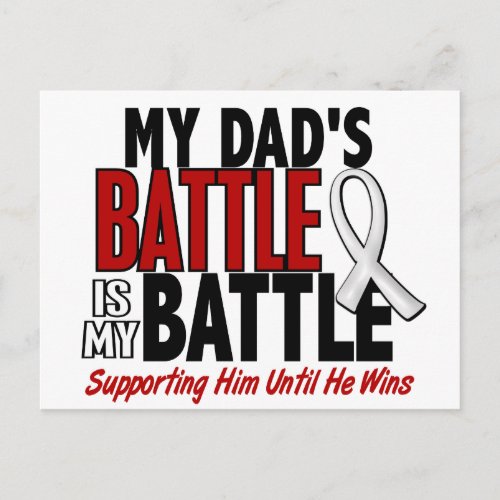 My Battle Too 1 Dad BONE  LUNG CANCER Postcard