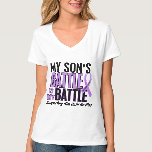 My Battle Too 1 Son Hodgkin’s Lymphoma T-Shirt (Front)