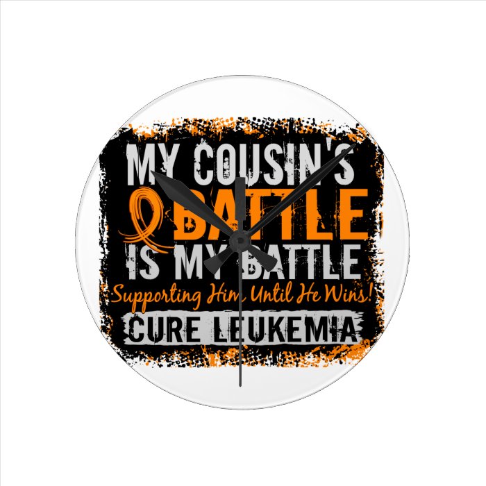 My Battle Too 2 Leukemia Cousin Male Clock