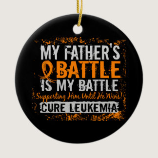 My Battle Too 2 Leukemia Father Ceramic Ornament