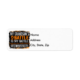 My Battle Too 2 Leukemia Grandson Label