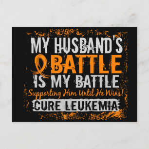 My Battle Too 2 Leukemia Husband Postcard