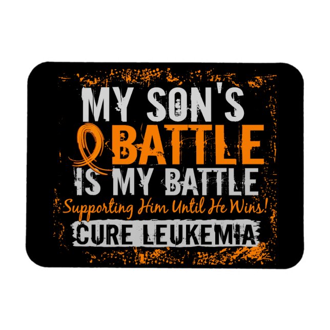 My Battle Too 2 Leukemia Son Magnet (Horizontal)