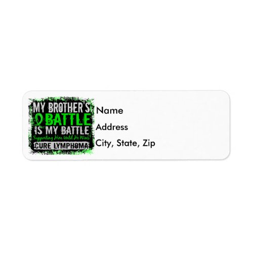 My Battle Too 2 Lymphoma Brother Label