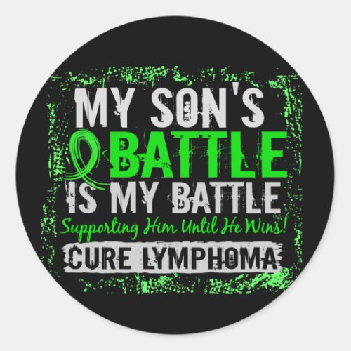 My Battle Too 2 Lymphoma Son Classic Round Sticker