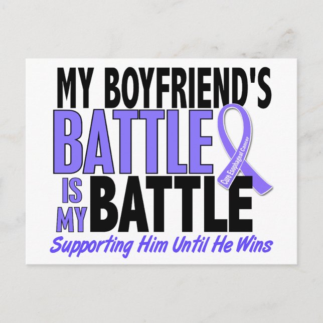 My Battle Too Boyfriend Esophageal Cancer Postcard (Front)