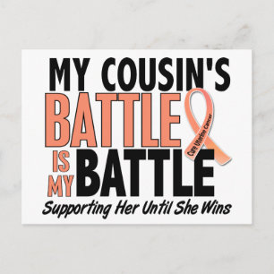 My Battle Too Cousin Uterine Cancer Postcard