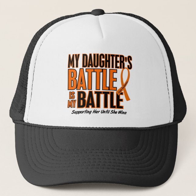 My Battle Too Daughter Leukemia Trucker Hat (Front)