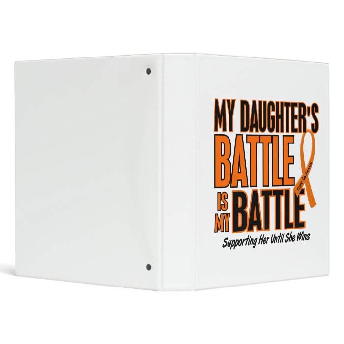 My Battle Too Daughter Leukemia Vinyl Binder