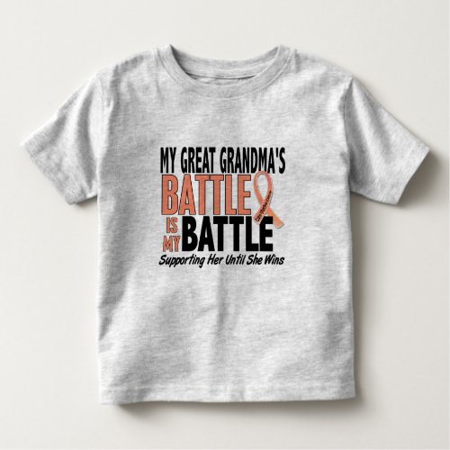 My Battle Too Great Grandma Uterine Cancer Toddler T_shirt