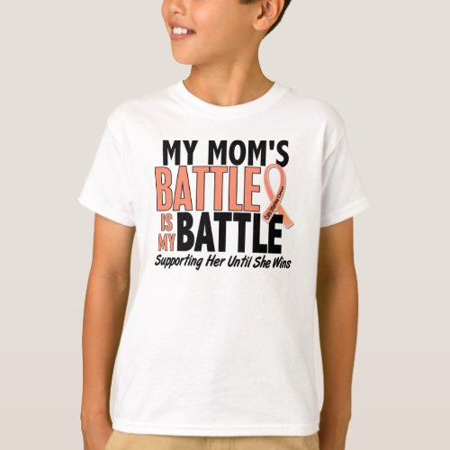 My Battle Too Mom Uterine Cancer T_Shirt