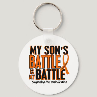 My Battle Too Son Leukemia Keychain