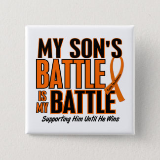 My Battle Too Son Leukemia Pinback Button