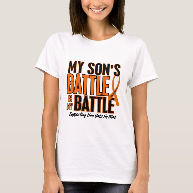My Battle Too Son Leukemia T-Shirt (Front)