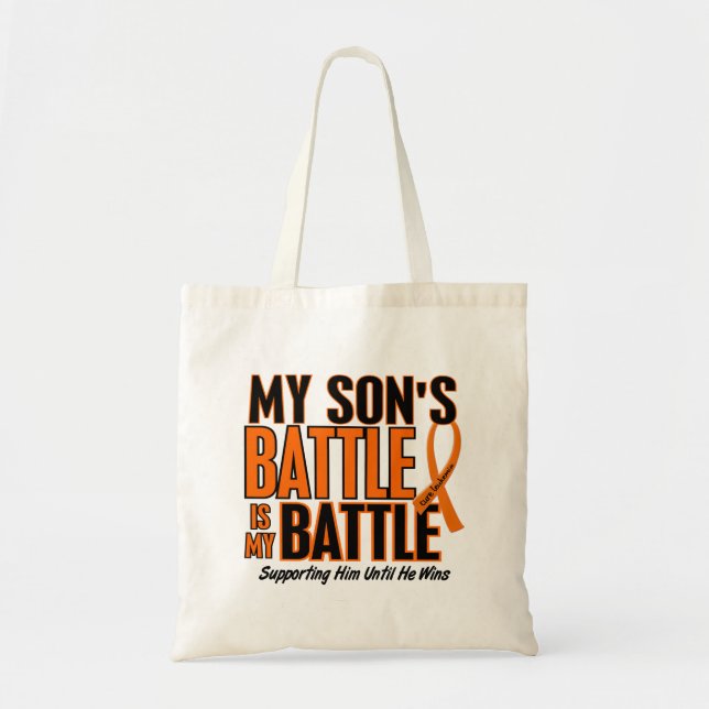 My Battle Too Son Leukemia Tote Bag (Front)