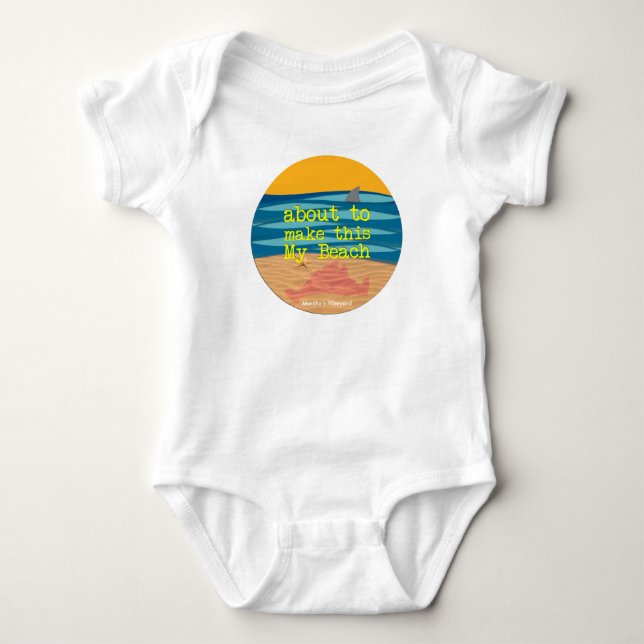 My Beach - Martha's Vineyard Baby Romper (Front)