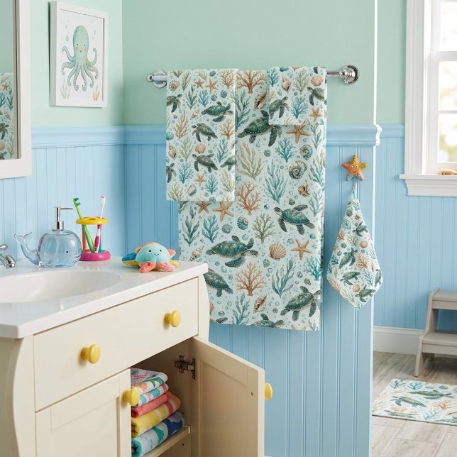 My Beach Turtles Bath Towel Set (Creator Uploaded)