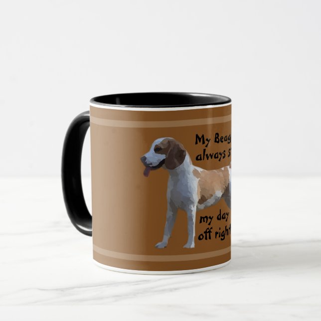 My Beagle Always Starts My Day Off Right Mug (Front Left)