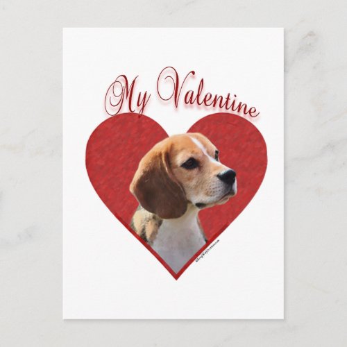 My Beagle Valentine Holiday Postcard