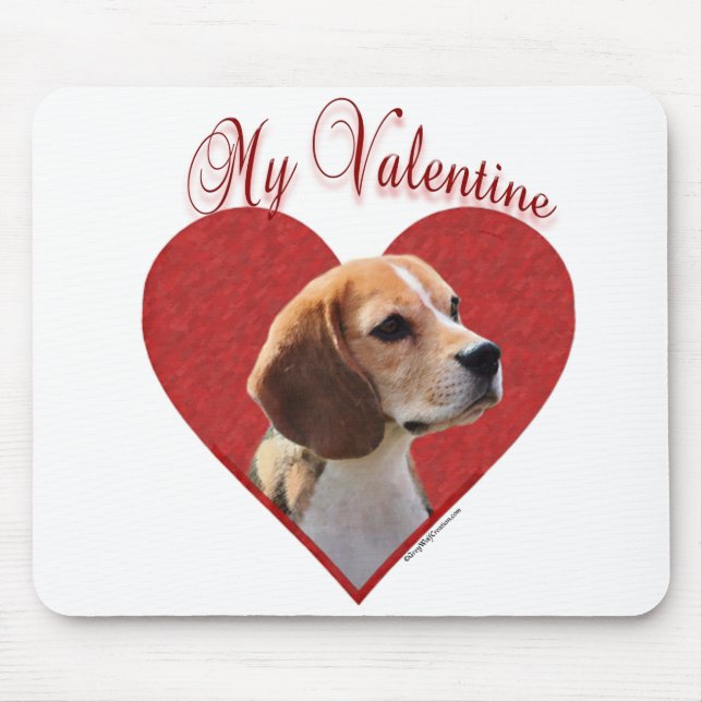 My Beagle Valentine Mouse Pad (Front)