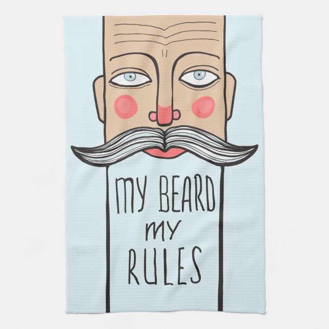 My Beard, My Rules Kitchen Towels (Vertical)