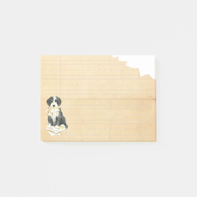 My Bearded Collie Ate My Homework Post-it Notes (Front)