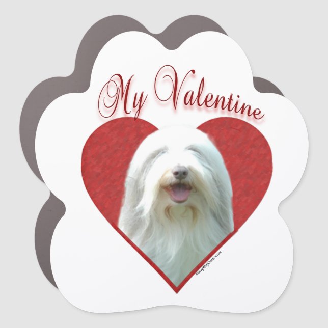 My Bearded Collie Valentine Car Magnet (Front)