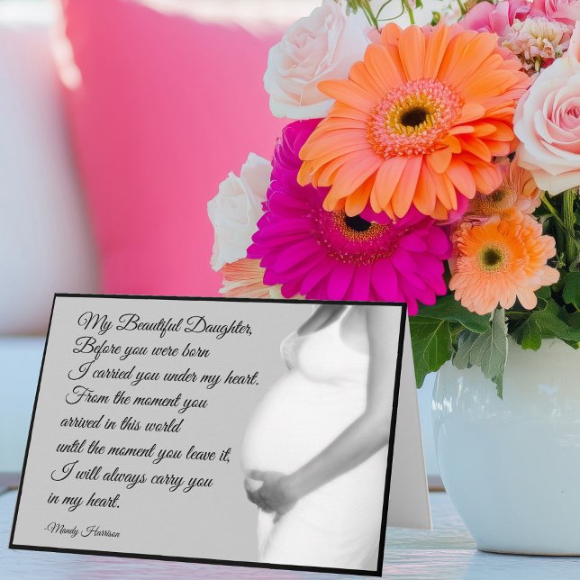 My Beautiful Daughter From Mom Pregnancy Quote Card (Creator Uploaded)