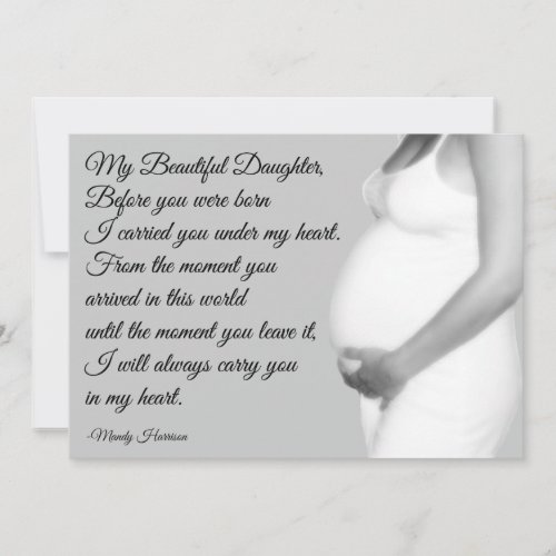My Beautiful Daughter Motherhood Quote Mom Card
