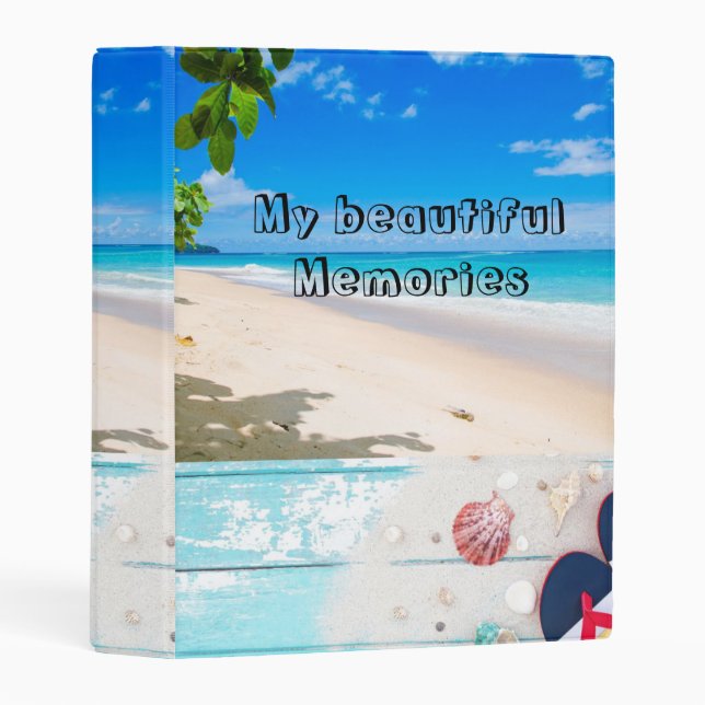 My beautiful memories Personalized Travel photo Mini Binder (Front/Spine)