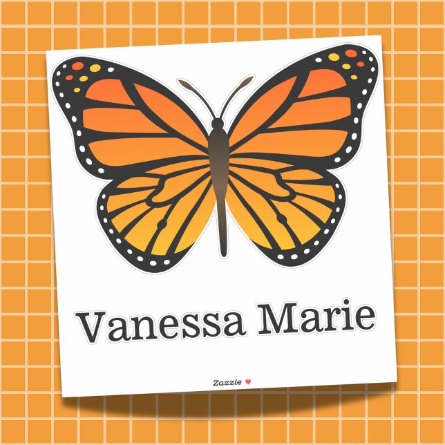 My Beautiful Personalized Monarch Butterfly Decal (Personalize Your World with the Majestic Monarch!)