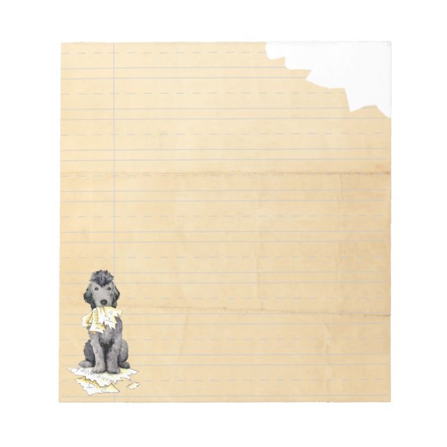 My Bedlington Terrier Ate My Homework Notepad (Front)