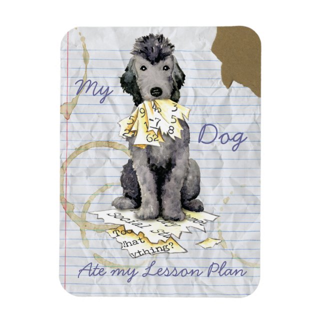 My Bedlington Terrier Ate My Lesson Plan Magnet (Vertical)