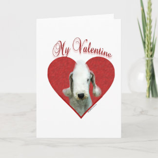 My Bedlington Terrier Valentine Holiday Card
