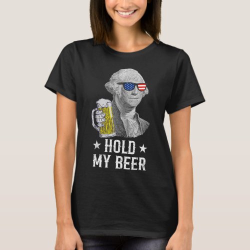 My Beer George Washington Patriot Funny 4th Of Jul T_Shirt