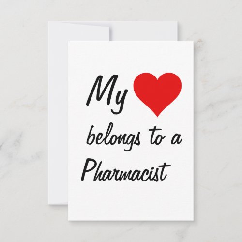My Belongs To A Pharmacist Card