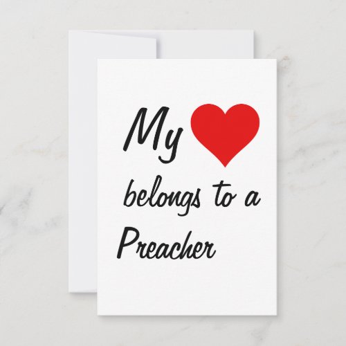 My Belongs To A Preacher Card