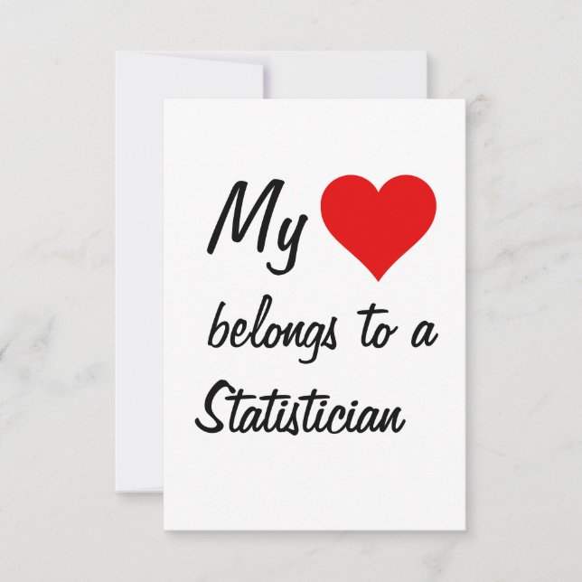 My Belongs To A Statistician Card (Front)