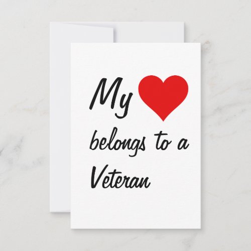 My Belongs To A Veteran Card